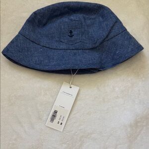 Janie and Jack Blue Bucket Hat with Anchor